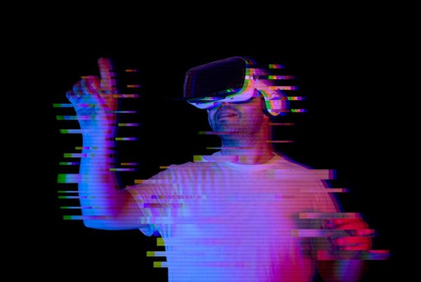 Gafas de realidad virtual en el metaverso